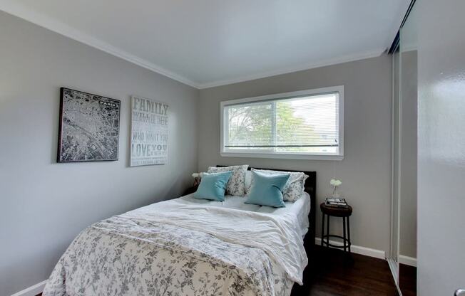 spacious bedroom with lots of natural light at THE POST Apartments, PLEASANT HILL 