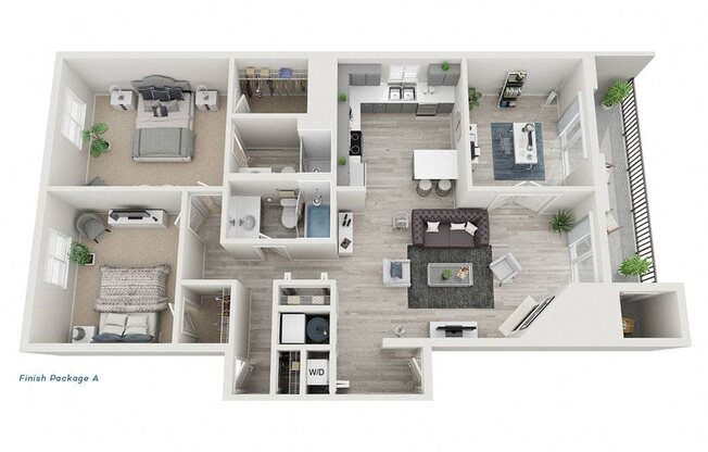2 beds, 2 baths, 1,341 sqft, $2,575