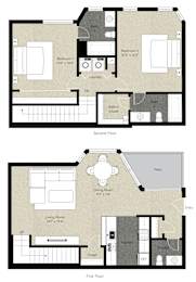 2 beds, 2.5 baths, 1,196 sqft, $3,420