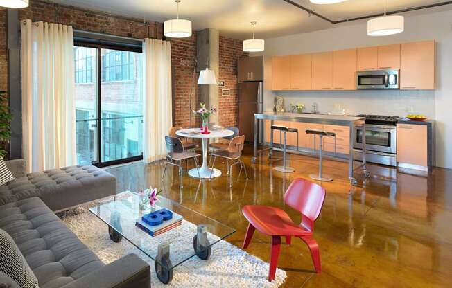 Living Room With Kitchen at Arc Light, San Francisco, CA