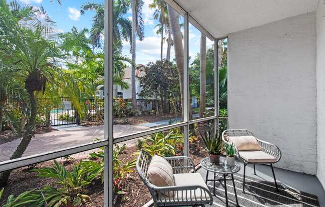 Sunroom patio at Verona at Boynton Beach Apartments in Boynton Beach, FL 33426