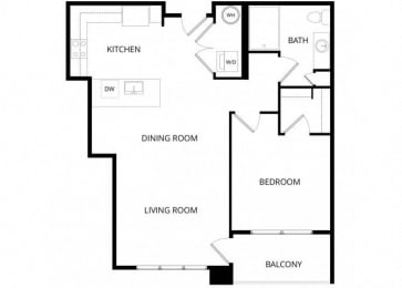 1 bed, 1 bath, 742 sqft, $1,695
