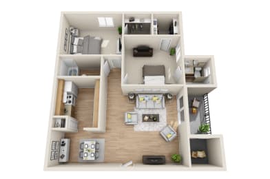 2 beds, 2 baths, 952 sqft, $973