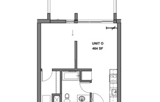 1 bed, 1 bath, 512 sqft, $1,295, Unit 304