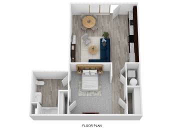 Studio, 1 bath, 687 sqft, $1,637