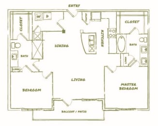 2 beds, 2 baths, 1,059 sqft, $1,949