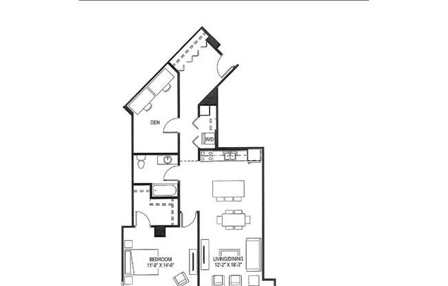 1 bed, 1 bath, 921 sqft, $1,924, Unit 208