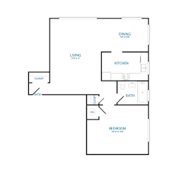 1 bed, 1 bath, 737 sqft, $1,702