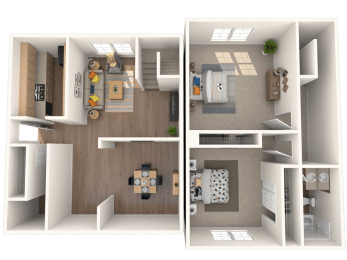 2 beds, 1 bath, 955 sqft, $1,132