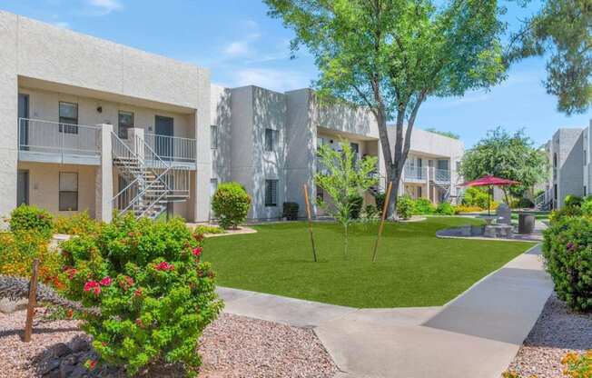 our apartments showcase a beautiful courtyard