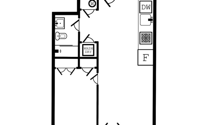 1 bed, 1 bath, 700 sqft, $1,900, Unit 408