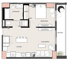 1 bed, 1 bath, 655 sqft, $2,872