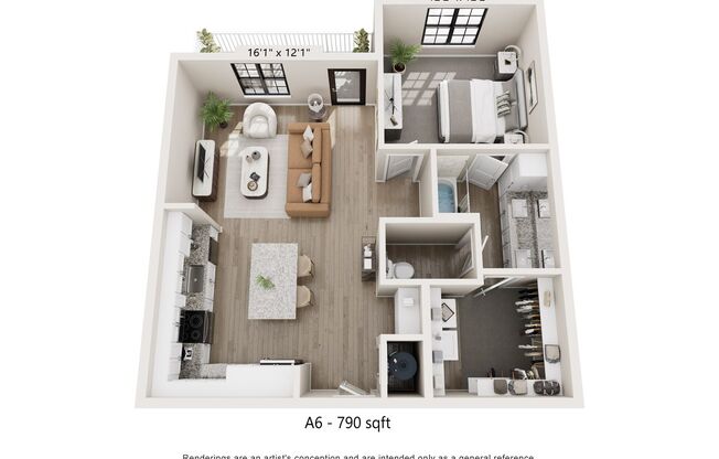 1 bed, 1 bath, 790 sqft, $1,945, Unit 5808113