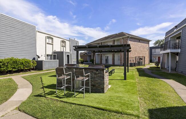 a large lawn in front of a house