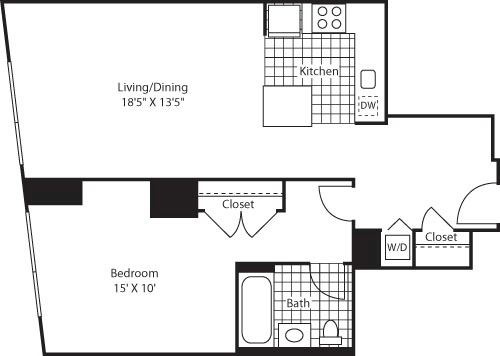 1 bed, 1 bath, 858 sqft, $3,363, Unit 0601