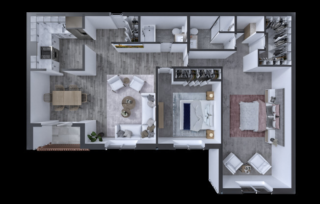 2 beds, 2 baths, 1,150 sqft, $2,250, Unit 75-C1