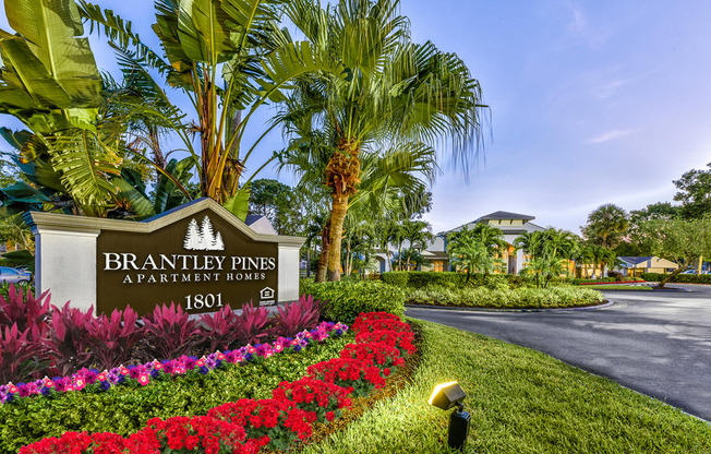 Entry Sign at Brantley Pines Apartments in Ft. Myers, FL