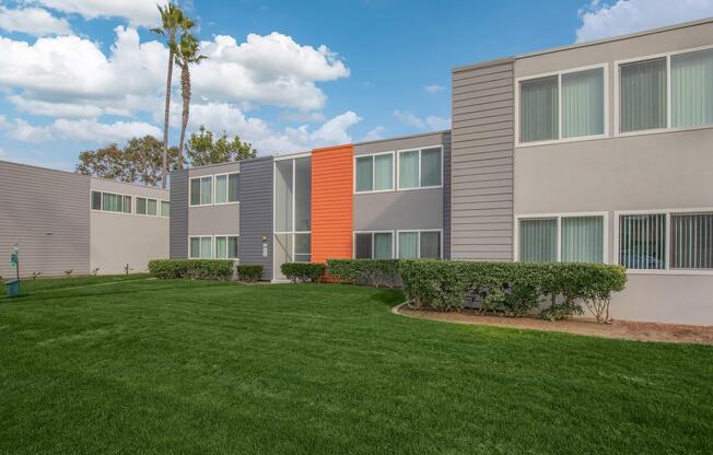 a large lawn in front of a house