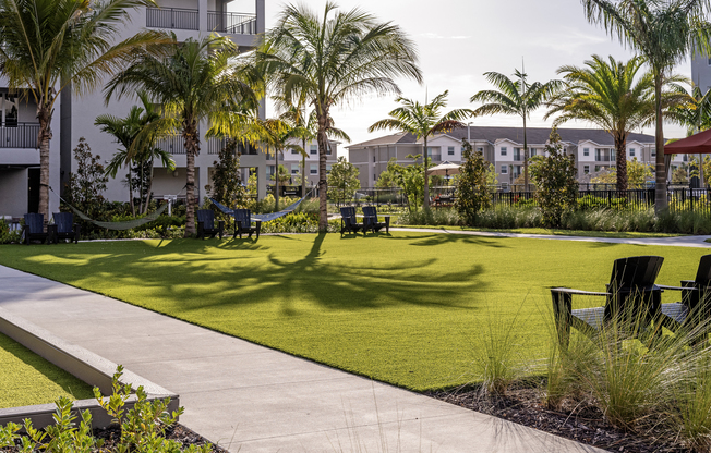 Outdoor lounge area