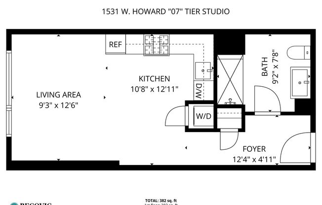 Studio, 1 bath, 360 sqft, $1,625, Unit 207