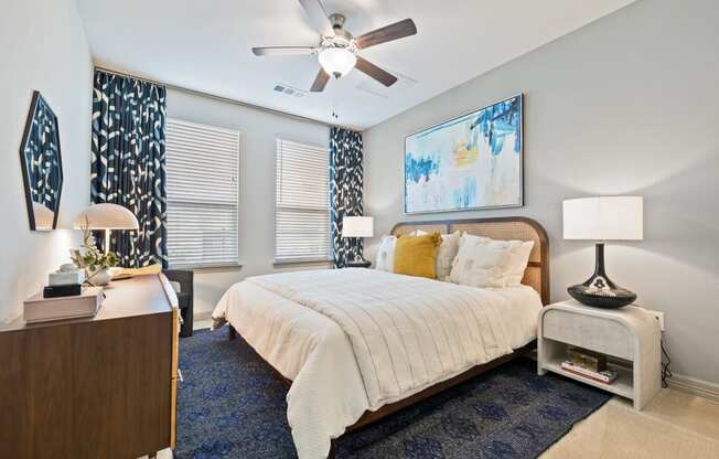 Bedroom with ceiling fan