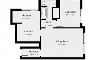 1 bed, 1 bath, 550 sqft, $1,579, Unit 2019-E