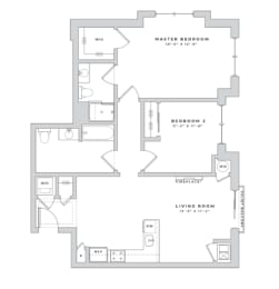 2 beds, 2 baths, 1,040 sqft, $3,060