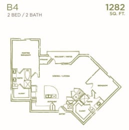 2 beds, 2 baths, 1,300 sqft, $2,025