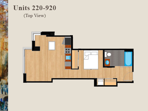 1 bed, 1 bath, $3,250, Unit 620
