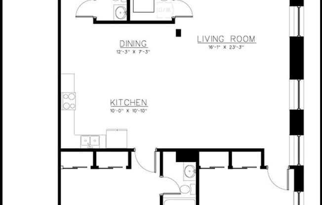 2 beds, 2.5 baths, 1,442 sqft, $2,350, Unit Jane 305