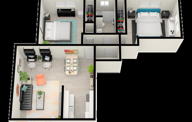 2 beds, 1 bath, 750 sqft, $1,449, Unit 504