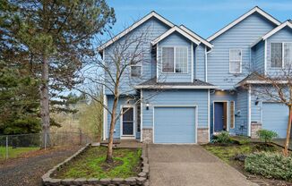 Spacious 3-bdr/2-bath Beaverton townhome—1-car garage, corner unit, tranquil setting next to wetlands