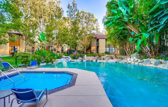 Cool Blue Swimming Pool And Spa at The Trails at San Dimas, 444 N. Amelia Avenue, CA