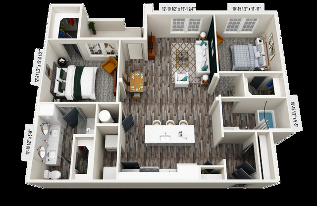 2 beds, 2 baths, 1,176 sqft, $2,058