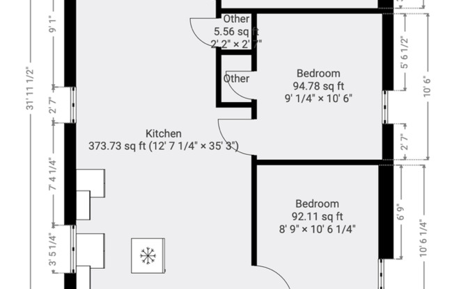 3 beds, 1 bath, $1,850, Unit 2