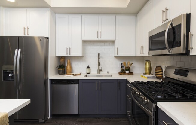 French door refrigerators and custom cabinetry