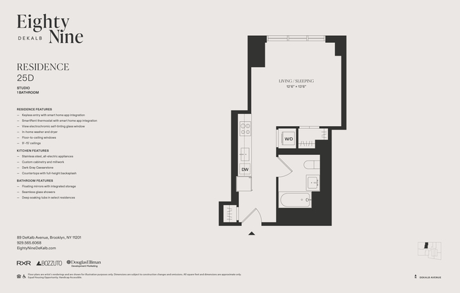 Studio, 1 bath, $4,200, Unit 25D