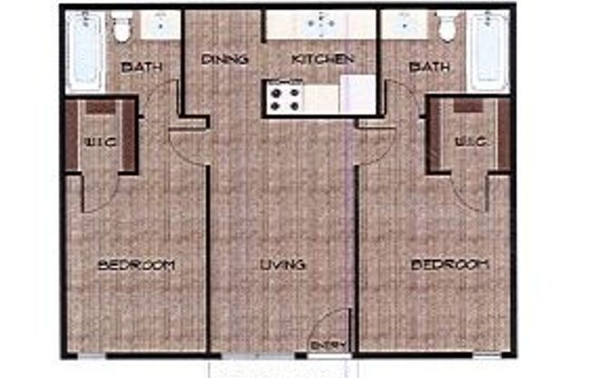 2 beds, 2 baths, $1,250, Unit 127