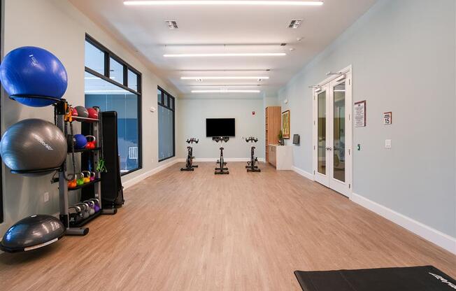 Yoga and Spin Studio at Lyra Luxury Apartments Near Downtown Sarasota, FL