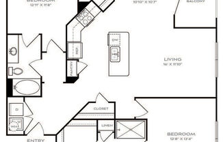 2 beds, 2 baths, 1,207 sqft, $1,880