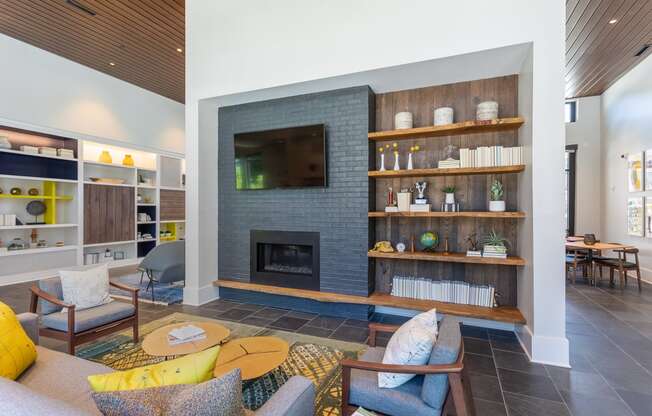 Clubroom With Smart Tv And Ample Of Sitting Area at Link Apartments® Linden, Chapel Hill, North Carolina