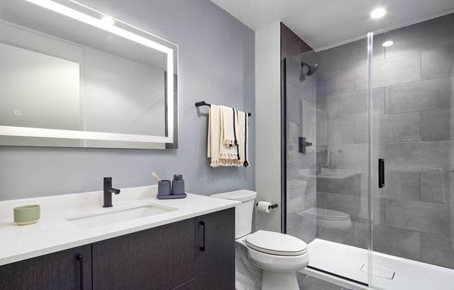Bathroom at Glassworks, Philadelphia, Pennsylvania