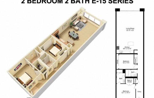 2 beds, 2 baths, 1,435 sqft, $1,787