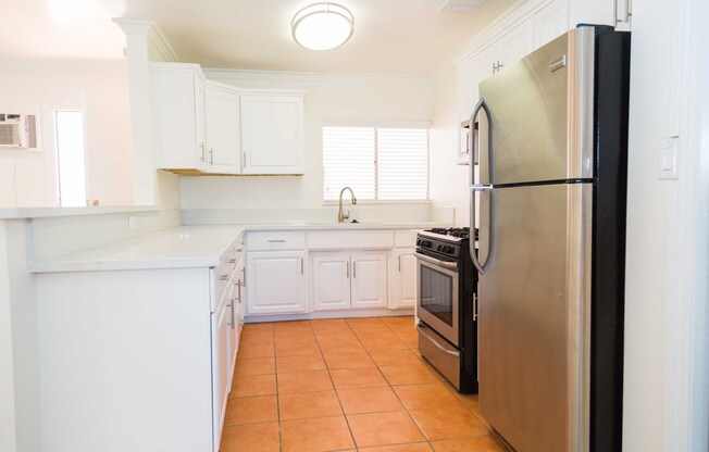 view of kitchen with fridge