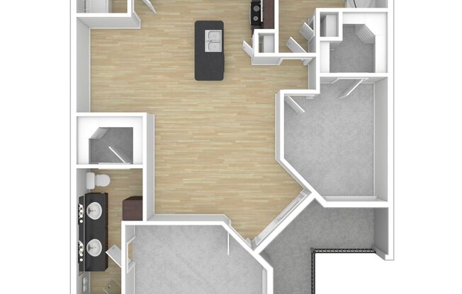 2 beds, 2 baths, 1,345 sqft, $2,440