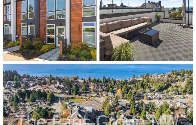 Fabulous W Seattle 2020 Townhome – HUGE Roof Deck + Covered Deck, Water Views, Great Location!