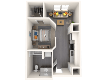 Studio, 1 bath, 459 sqft, $1,210