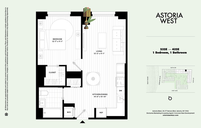 1 bed, 1 bath, $3,128, Unit 232E