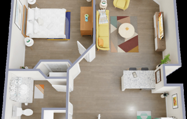 1 bed, 1 bath, 525 sqft, $1,089