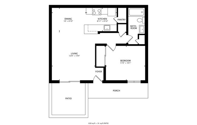 1 bed, 1 bath, 630 sqft, $2,250, Unit 23-265